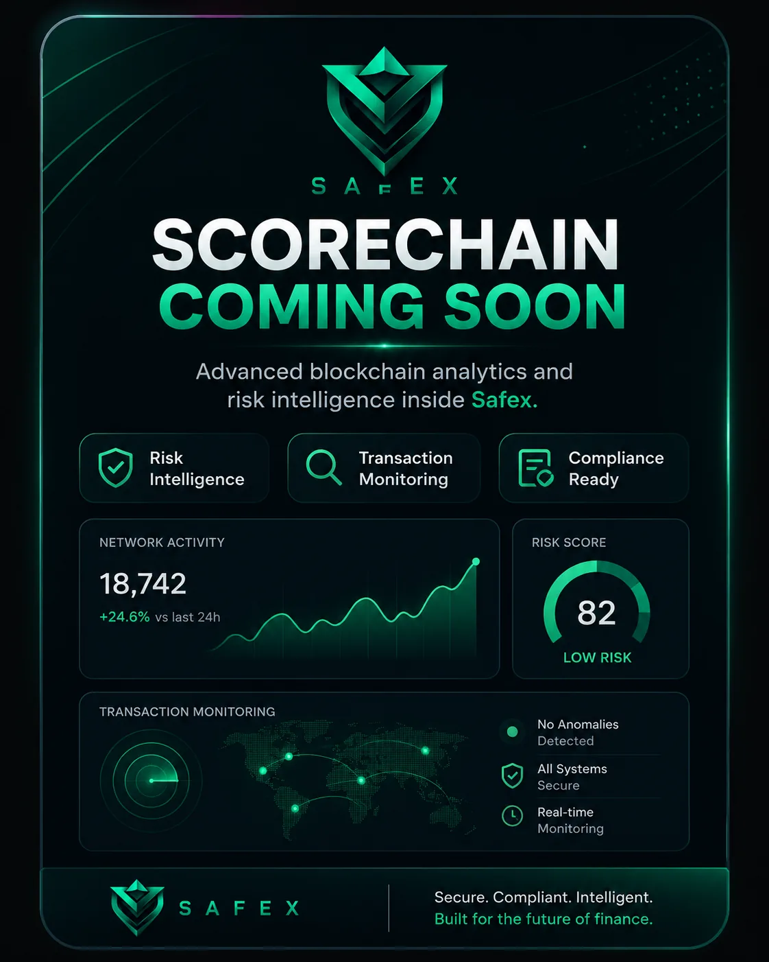 Scorechain Coming Soon — Advanced blockchain analytics and risk intelligence inside Safex